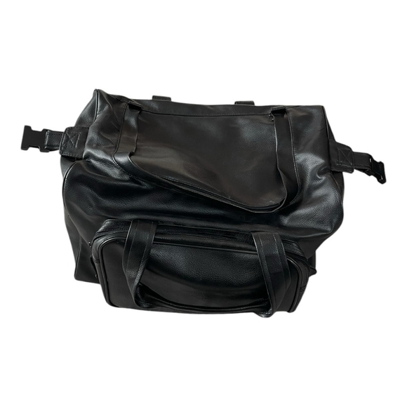 Ron Brugal Vintage Duffel Bag Black Sport Gym Bag Carry On Bag Shoulder Bag - Picture 3 of 6